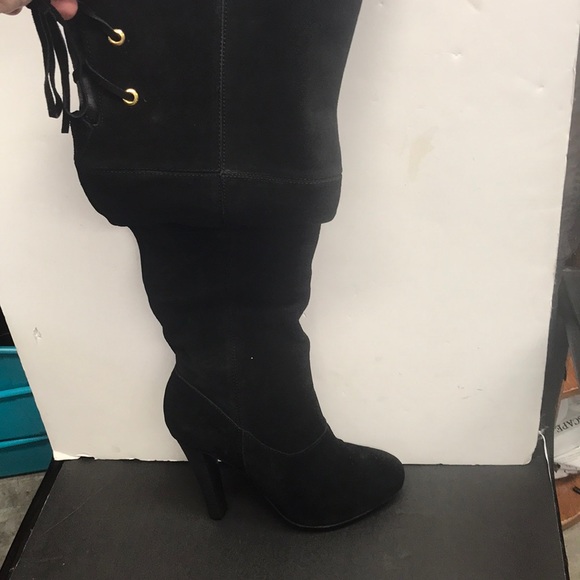 GENUINE SUEDE OVER N OVER, OVER-THE-KNEE BOOTS - Picture 3 of 4